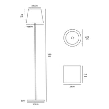 Lade das Bild in den Galerie-Viewer, Akku-Stehleuchte LED STELLA large - rusty brown