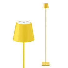 Lade das Bild in den Galerie-Viewer, Akku-Stehleuchte NUINDIE gelb / rund