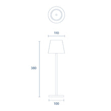 Lade das Bild in den Galerie-Viewer, Akku-Tischleuchte NUINDIE anthrazit / rund